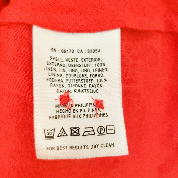 Anthropologie HD in Paris Laila red linen dress - Picture 8 of 8